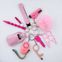 Keychain Set Gift for Women and Girls | 10PCS Self-Protection Keychain | Self-Defense Collection